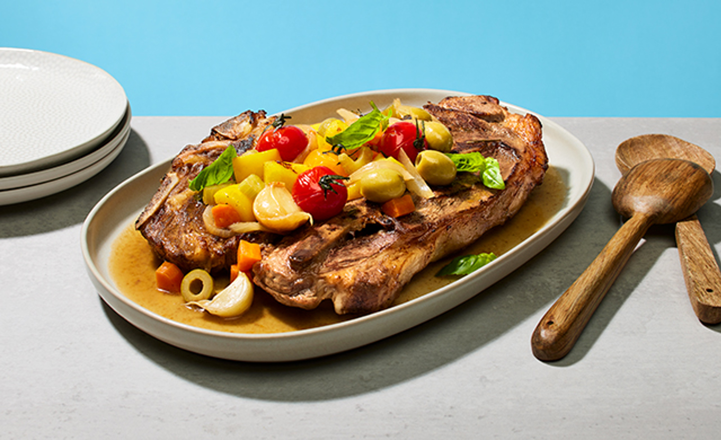 Roti De Palette De Veau Aux Olives Et Vinaigre Balsamique (1)