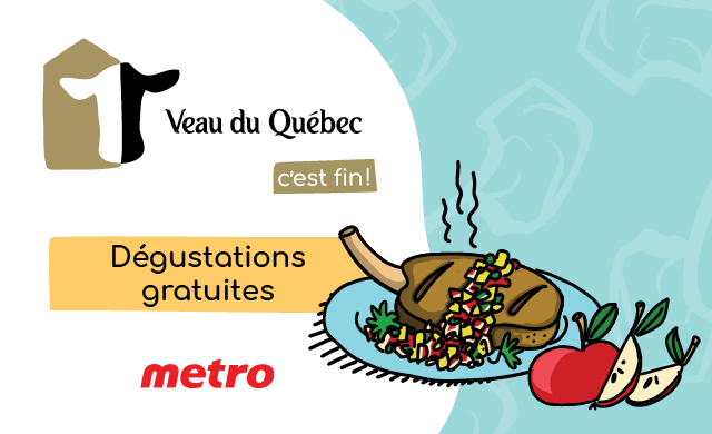 Horaire de la tournée des Metro avec le Veau du Québec