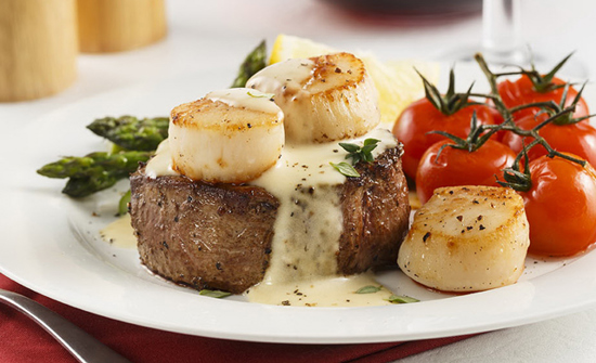 Surf N Turf De Veau Du Quebec Et Petoncles A La Sauce Citronnee