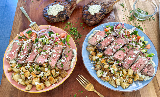 Bols de cotelettes a manchon de veau Greco-Quebecois