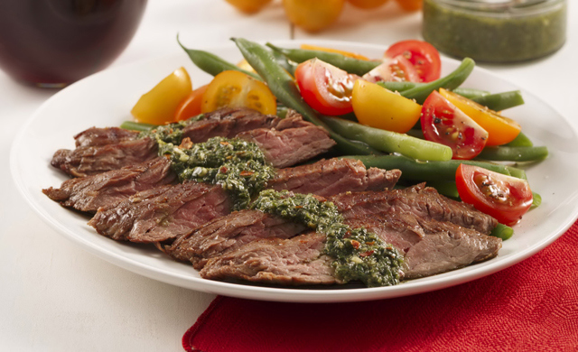 Bavette De Veau Du Quebec Sauce Chimichurri