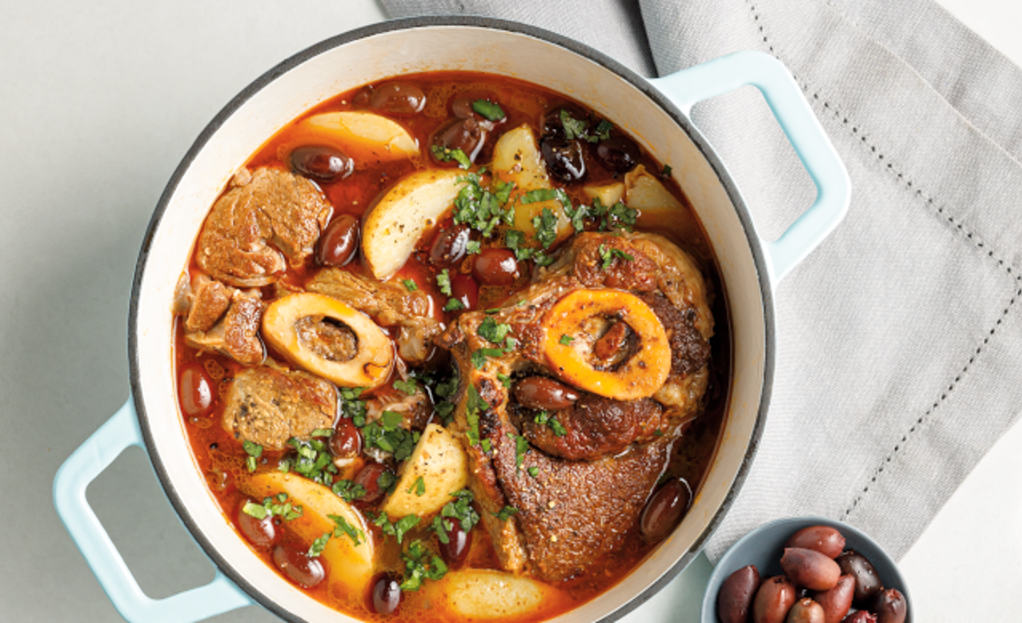 Osso Buco De Veau Aux Pommes De Terre Et Olives