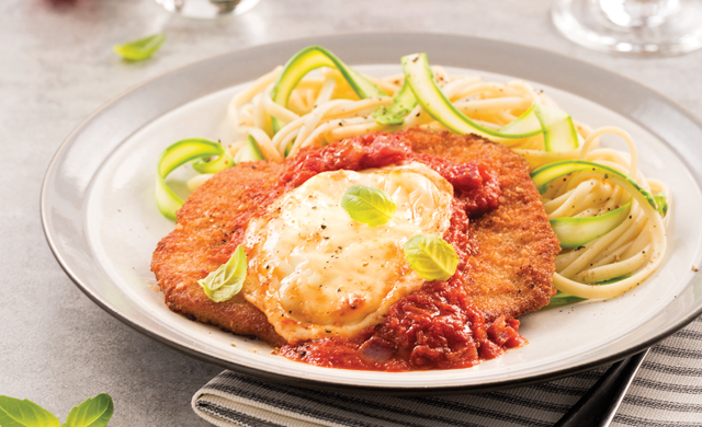 Escalopes De Veau Du Quebec Parmigiana Pancetta Et Sauce Aux Tomates Confites 088