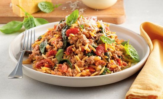 Orzo Aux Omates Et Epinards 640X390px