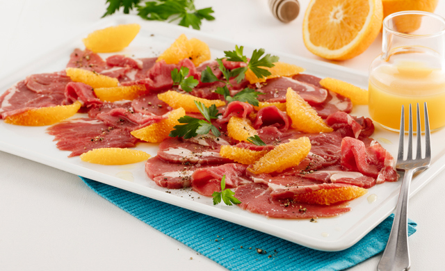 Carpaccio De Filet De Veau Du Quebec Orange Et Miel
