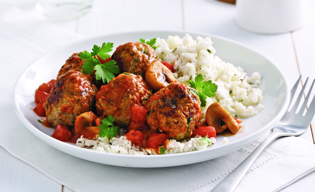 Boulettes De Veau Du Quebec Sur Riz De Chou Fleur 113