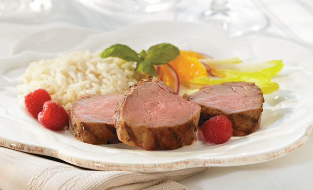 Filet De Veau Du Quebec Marine Aux Framboises Et Au Basilic
